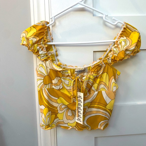 Urban Outfitters Yellow Crop Top - Picture 3 of 7